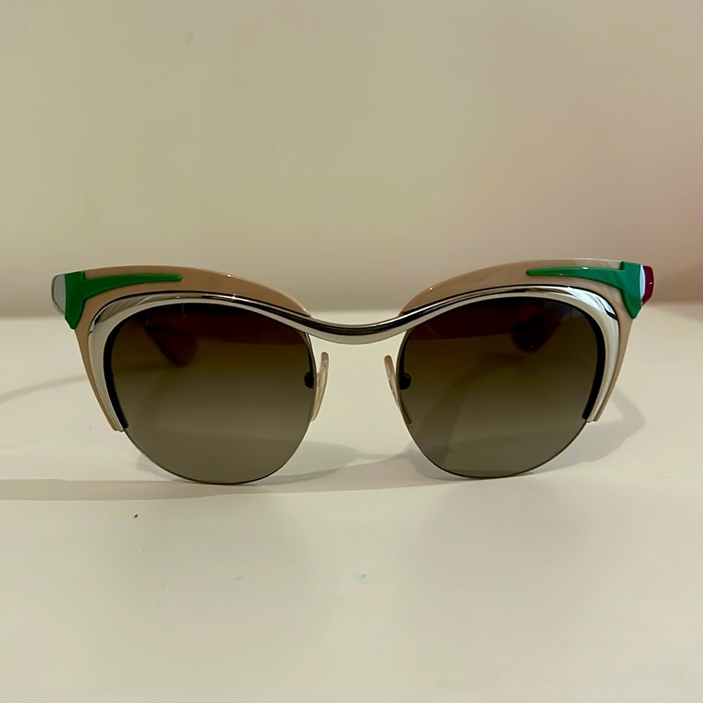 Prada cat eye deco sunglasses with case